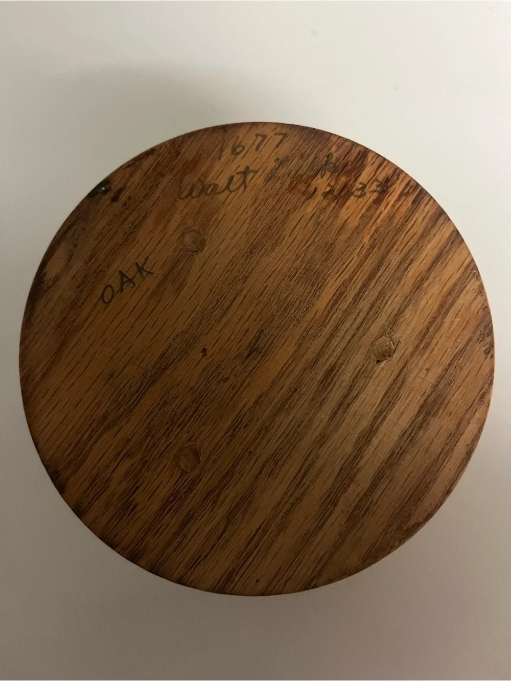 Handmade‎ Oak Small Wood Pedestal Serving Bowl Signed and numbered by Artist